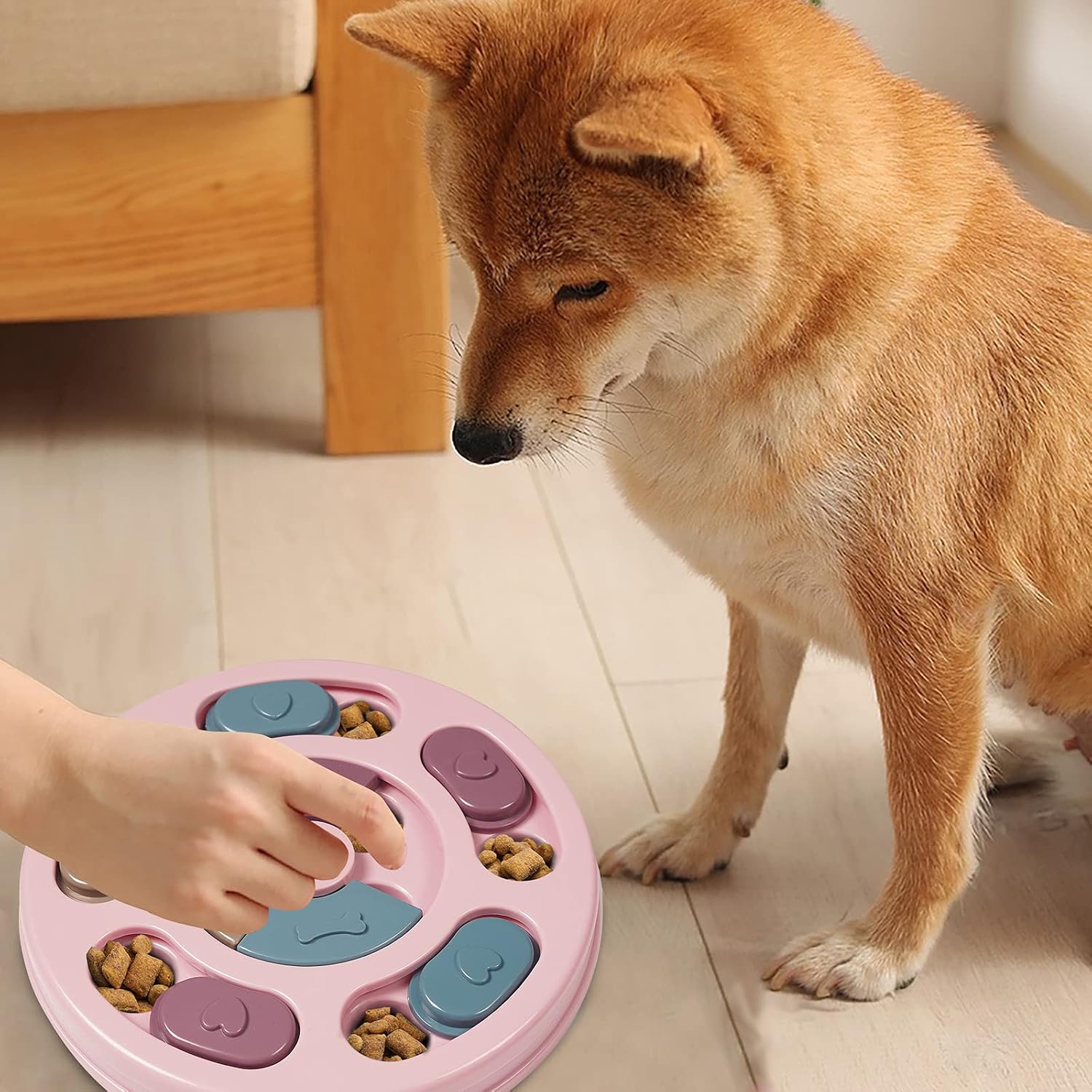 DR CATCH Dog Puzzles,Dogs Food Puzzle Feeder Toys for IQ Training & Mental Enrichment,Dog Treat Puzzle(Pink) - Image 3